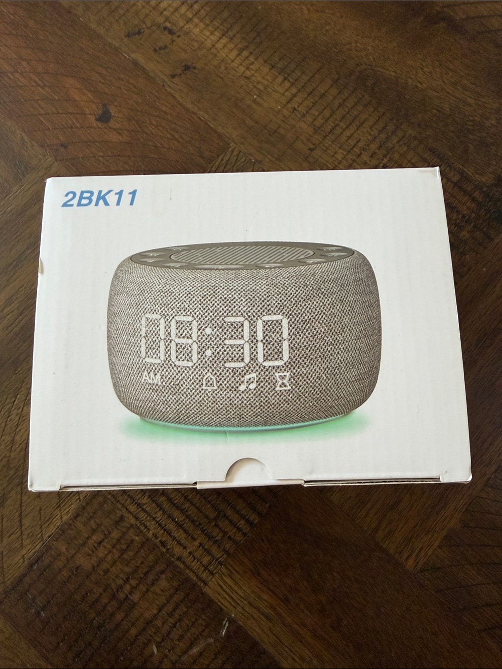 2BK11 Gray Smart Alarm Clock Speaker with LED Display and Ambient Light